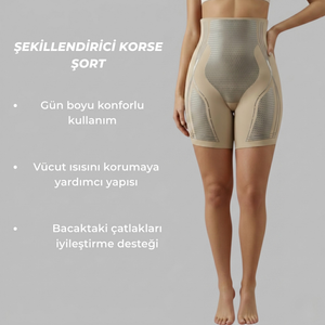 Veliora - Yağ Yakıcı Basen Giderici Korse Şort