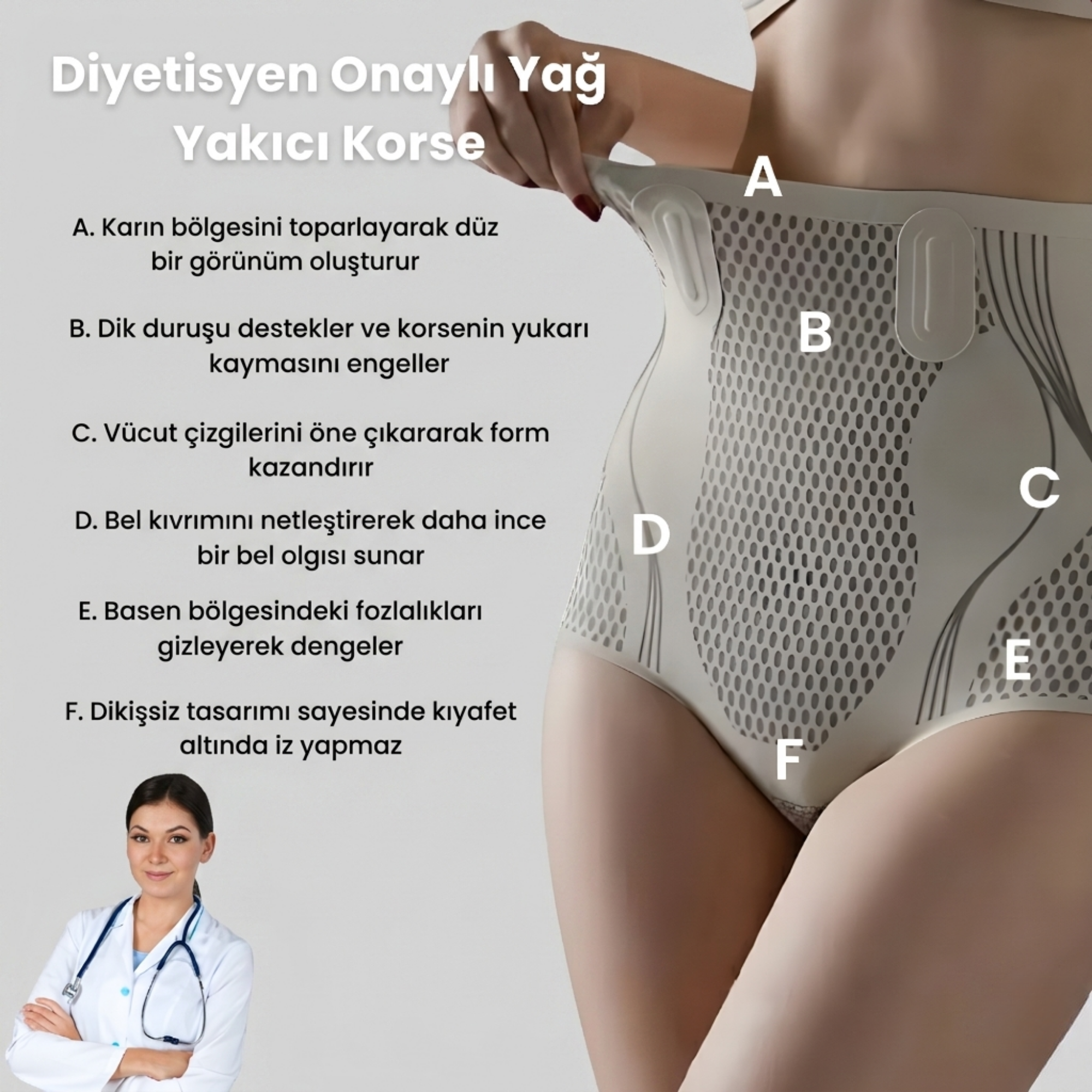 Veliora - Yağ Yakıcı Sıkılaştırıcı Korse