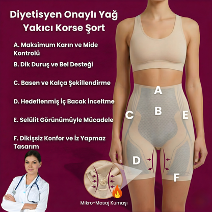 Veliora - Yağ Yakıcı Basen Giderici Korse Şort