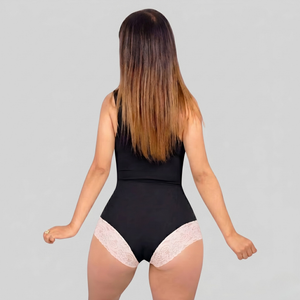 Veliora - Dantelli Çıtçıtlı Vücut Şekillendirici Korse Body