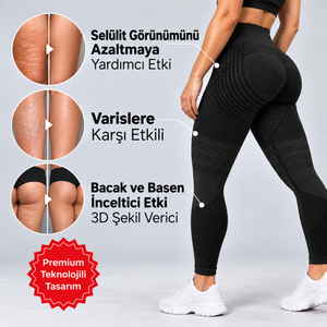 Selülit & Lipödem Etkili Toparlayıcı 3D Tayt - (1 ALANA 1 BEDAVA! 🎁)
