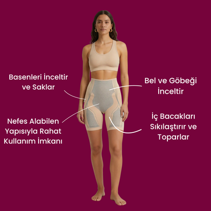 Veliora - Yağ Yakıcı Basen Giderici Korse Şort